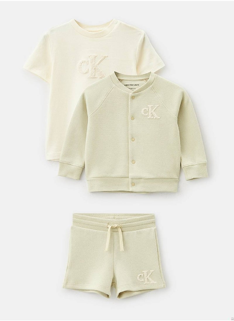 Baby's Pique Hawk Shorts Gift Pack - Cotton, Green