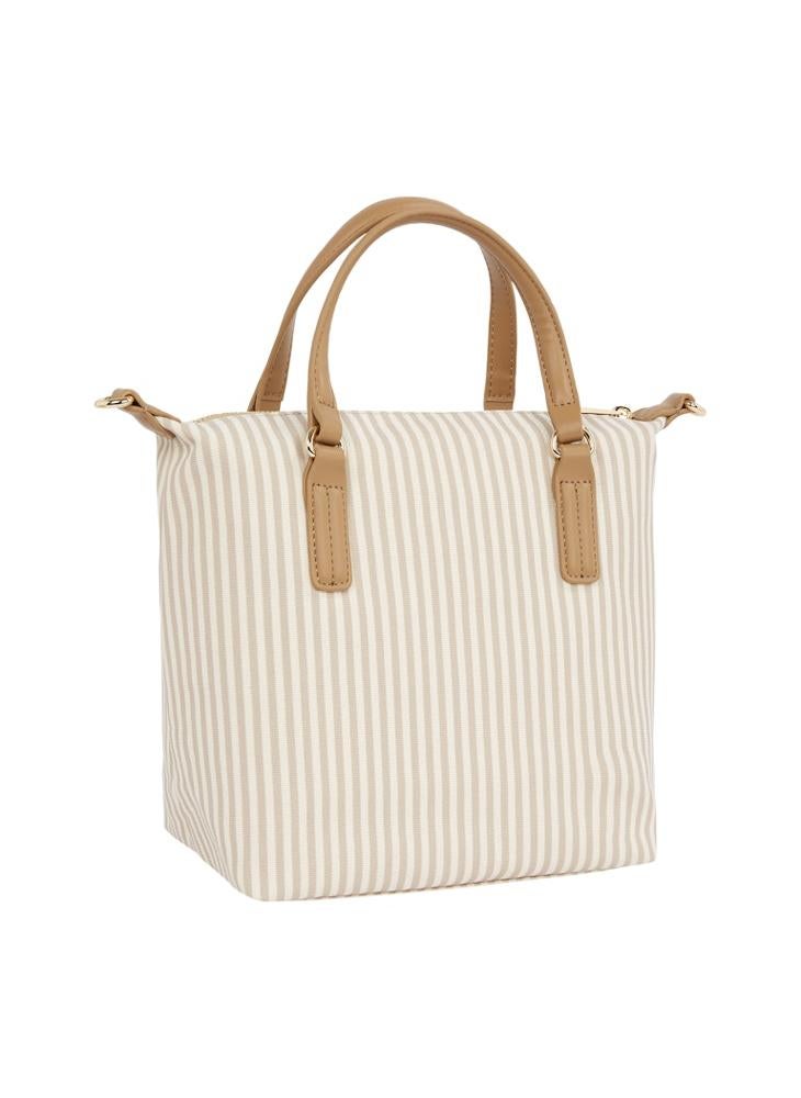 Logo Stripe Detail Zip Over Tote