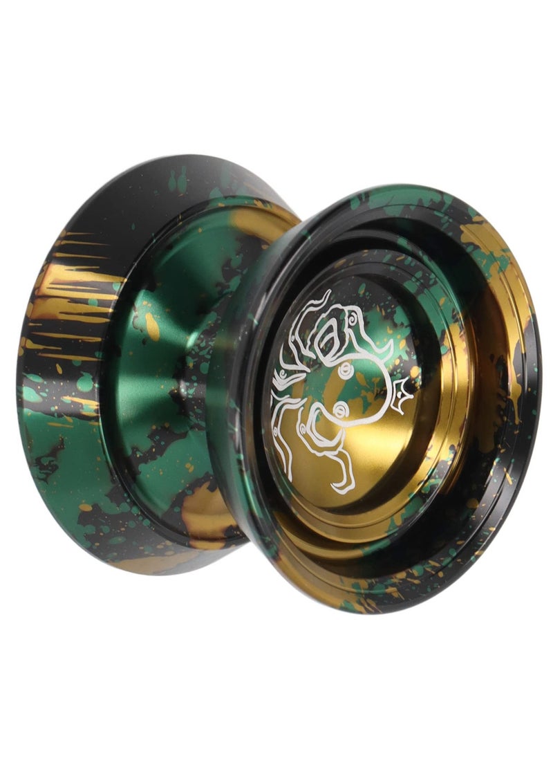 Professional Unresponsive Aluminum Alloy YoYo Ball Set for Adults and Kids Includes Glove and 10 Strings Suitable for Competitions