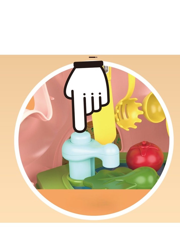 27-Piece Unicorn-Themed Kids Cooking Playset, Pretend Kitchen and Dining Set for Children, Realistic Food and Utensils
