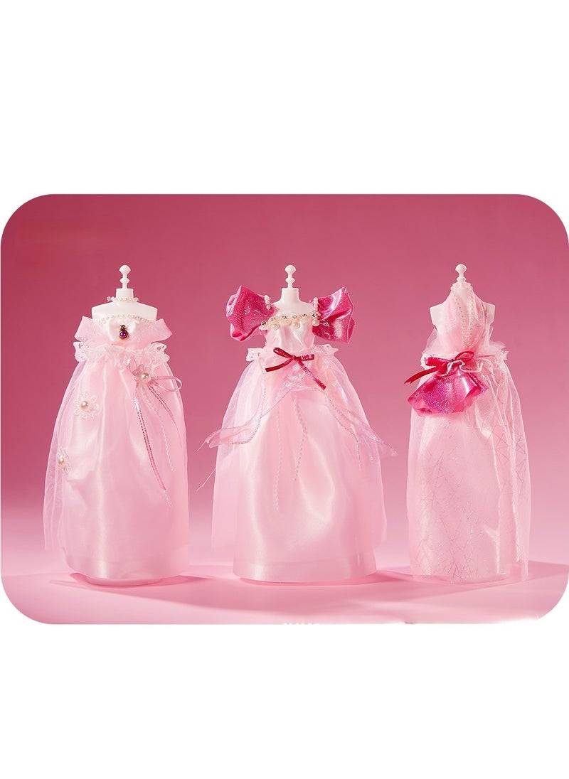 Kids DIY Princess Dress Design Toy Set, Creative Fashion Craft Kit Gift for Girls Ages 3-6