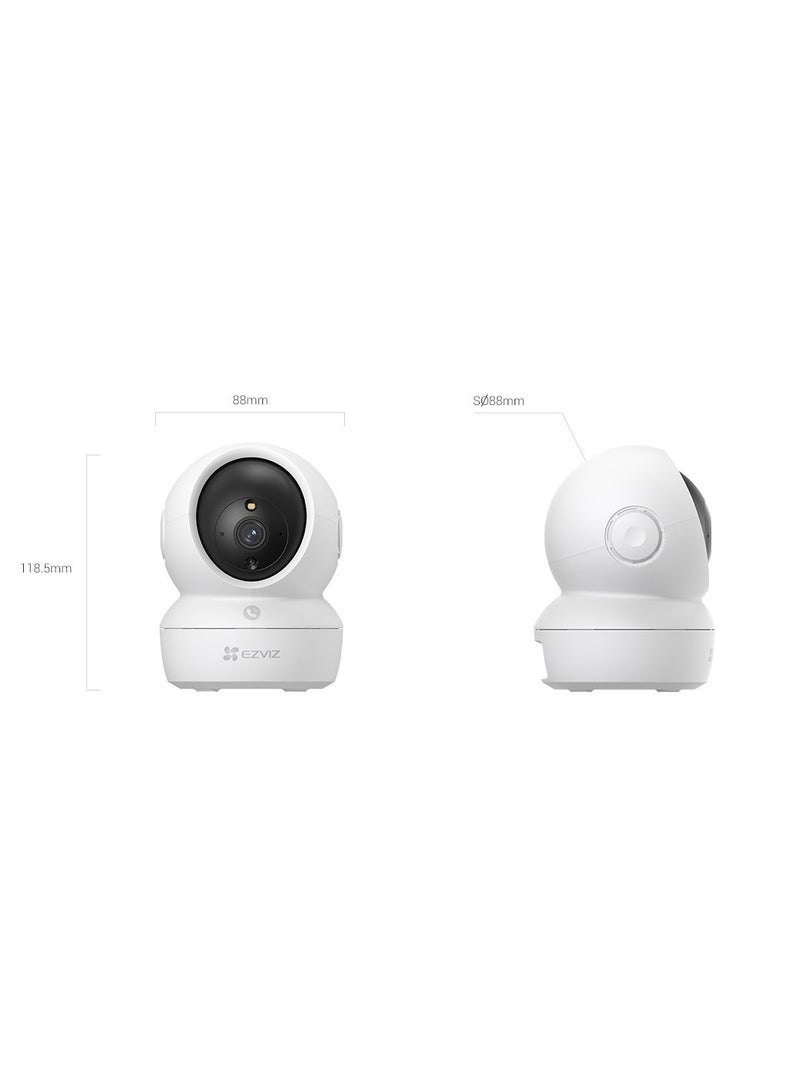 EZVIZ H6C Pro 4K Ultra HD Smart Home Security Camera with AI Detection, Color Night Vision, Two-Way Audio, and Weatherproof Design | CS-H6c-8WF