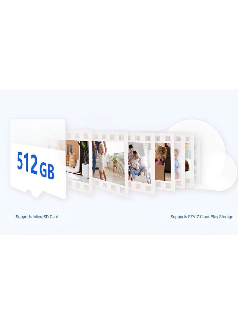 EZVIZ H6C Pro 4K Ultra HD Smart Home Security Camera with AI Detection, Color Night Vision, Two-Way Audio, and Weatherproof Design | CS-H6c-8WF