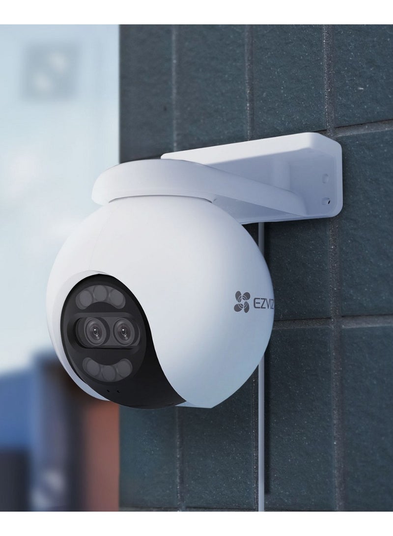 EZVIZ H80x Dual 4K Pan & Tilt Wi-Fi Camera, Dual Lenses, Colorful Night Vision, 360° Panoramic View, Auto-Zoom Tracking, Siren & Strobe Light, Two-Way Talk | CS-H80x-R100-8G82WKFL