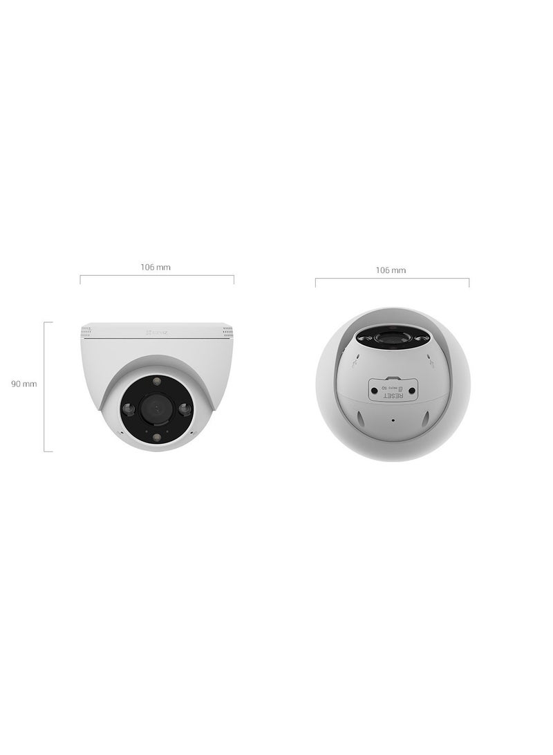 EZVIZ H4 2K Wi-Fi Smart Home Camera, AI-Powered Human / Vehicle Shape Detection, Active Defense with Siren and Strobe Light, Color Night Vision, Two-Way Calling, IP67 | CS-H4