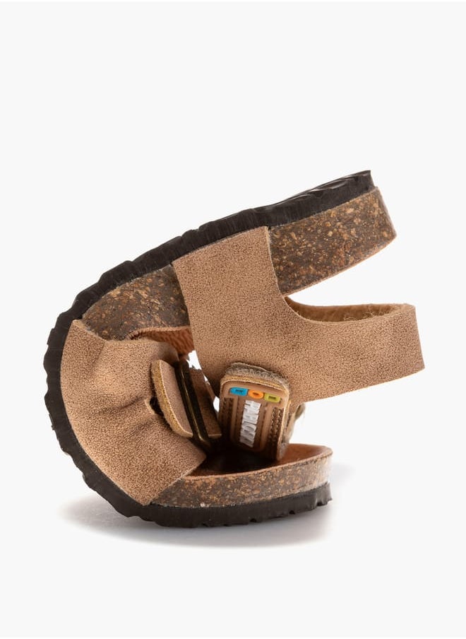 Boys Sandals With Buckle Accent & Hook And Loop Closure