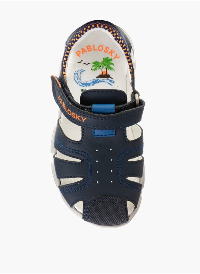 Boys Strap Sandals With Hook And Loop Closure