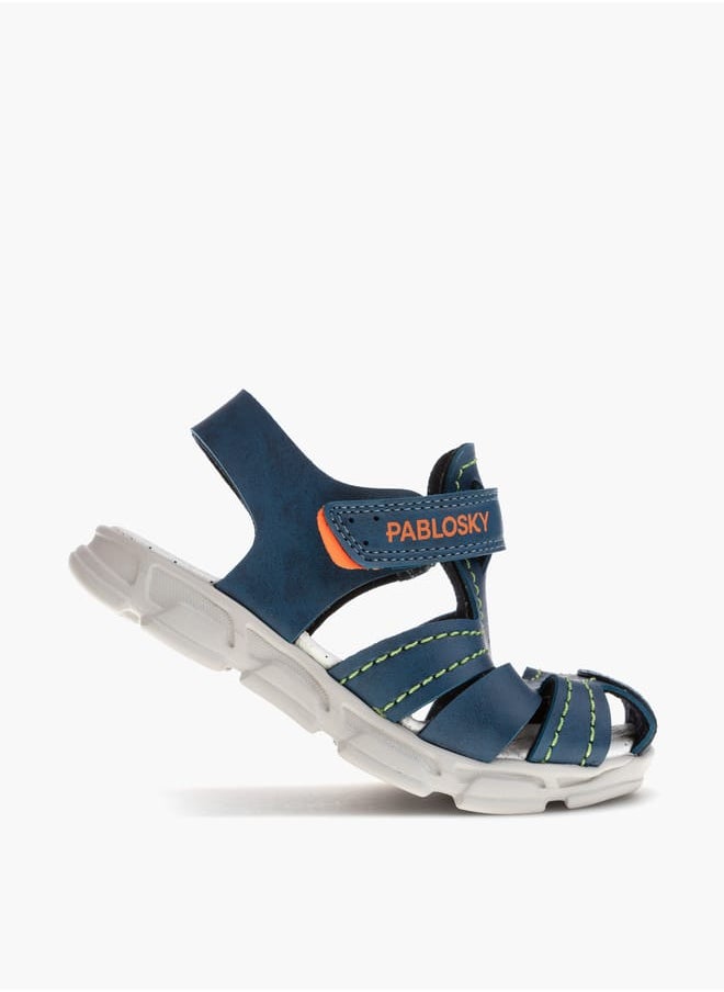 Boys Strap Sandals With Hook And Loop Closure