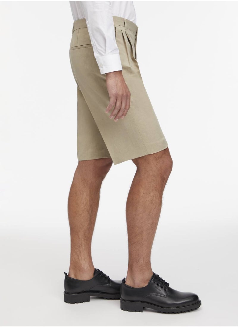 Men's Linen Lyocell Cotton Chino Shorts - Linen/ Lyocell, Grey