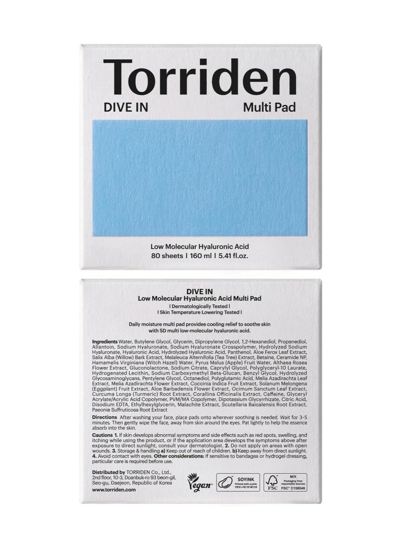 DIVE-IN Low Molecular Hyaluronic Acid Multi Pad 80ae