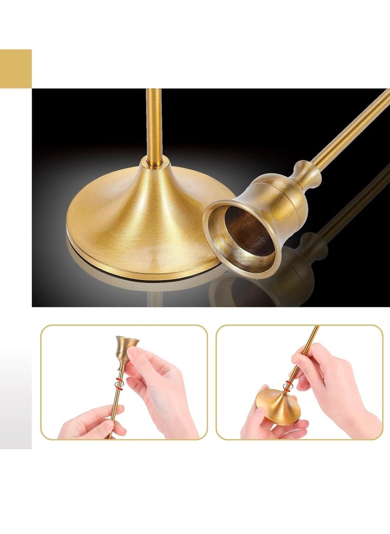 6PCS Candlestick Holders, Metal Taper Candle Holders, Vintage Decorative Candlestick, Three Sizes Gold Candlestick Holder, Holders for Table Mantel Wedding, for Home Decor, Wedding,Dinning, Party