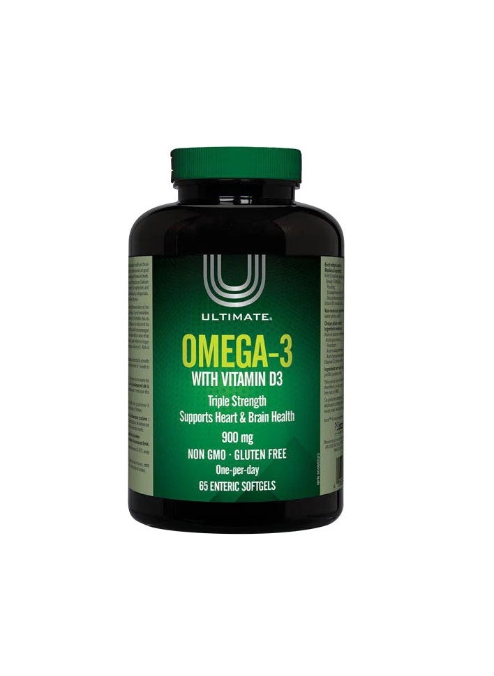 ULTIMATE OMEGA-3 WITH VITAMIN D3 900MG 65SOFTGELS