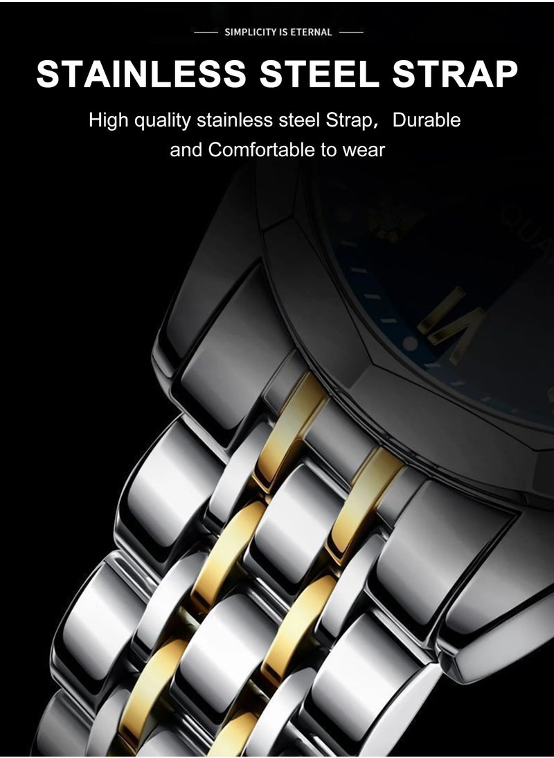 POEDAGAR Waterproof Luminous Men's Watch Quartz，Men's Wrist Watches