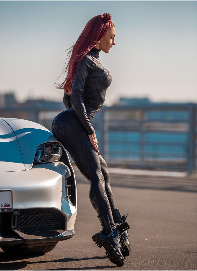 Bona Fide Premium Quality Leggings for Women with Unique Design and Push Up - High Waisted Tummy Control Legging