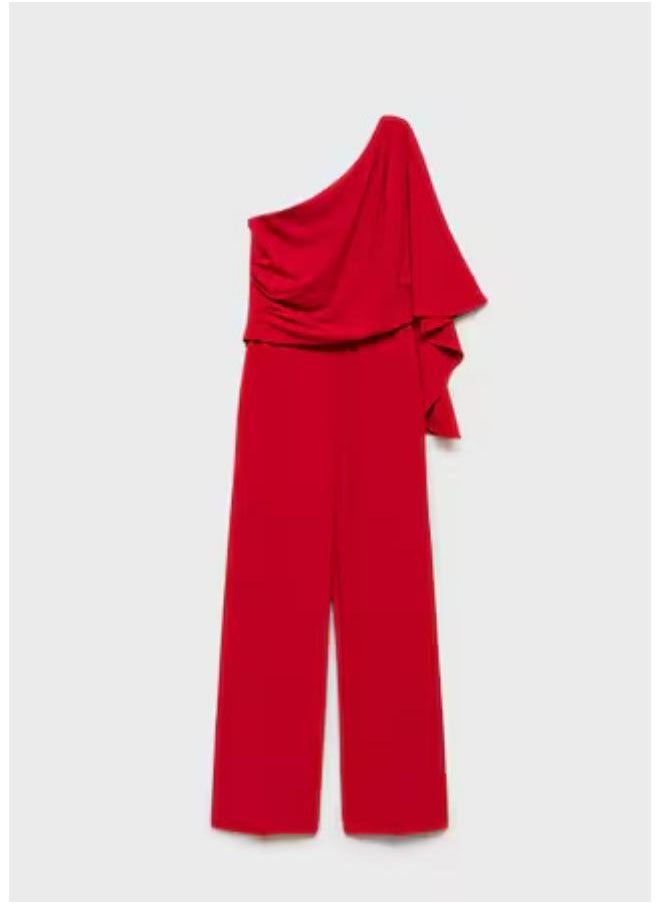 Asymmetrical Flared Sleeve Jumpsuit