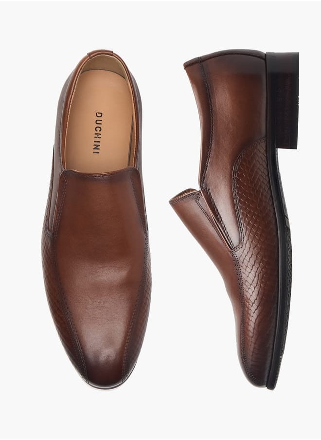 Men's Textured Slip-On Loafers