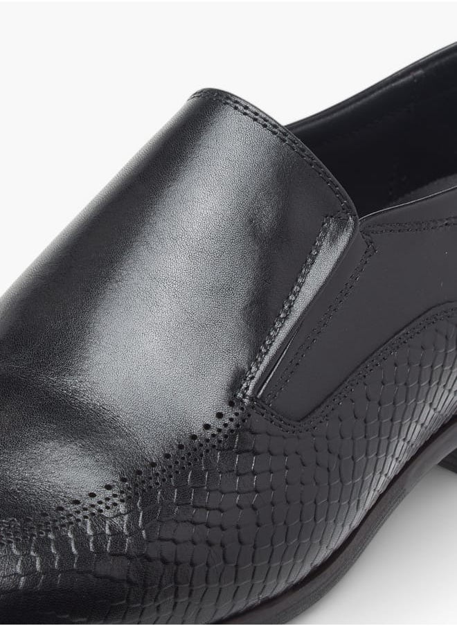 Men's Textured Slip-On Loafers