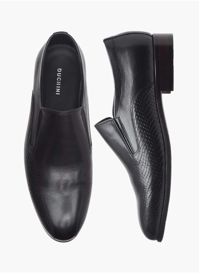 Men's Textured Slip-On Loafers