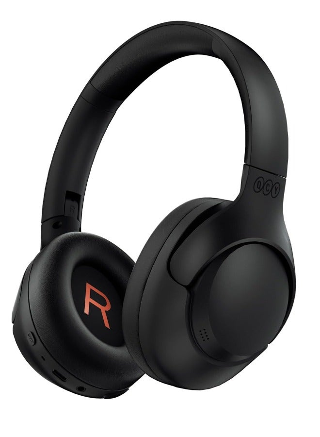 H3 ANC Active Noise Cancelling Headphones, Bluetooth 5.4 Wireless Over-Ear Headphones, Hi-Res Audio, Deep Bass, Multipoint Connection, 60H Playtime, Custom EQ via App Black