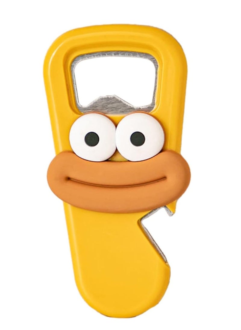 Bottle opener Can opener Cartoon creative manual can opener Can lid opening tool Suitable for club party Yellow big mouth