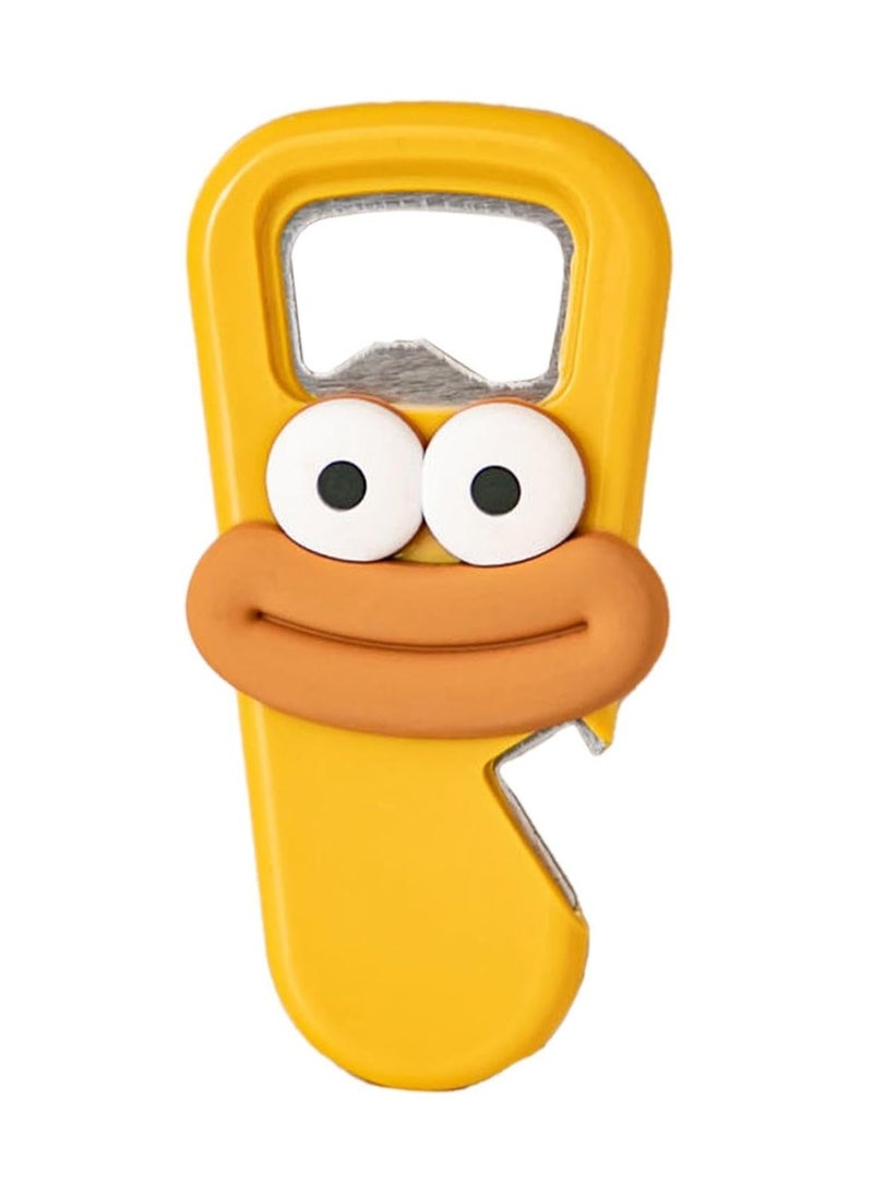 Bottle opener Can opener Cartoon creative manual can opener Can lid opening tool Suitable for club party Yellow big mouth