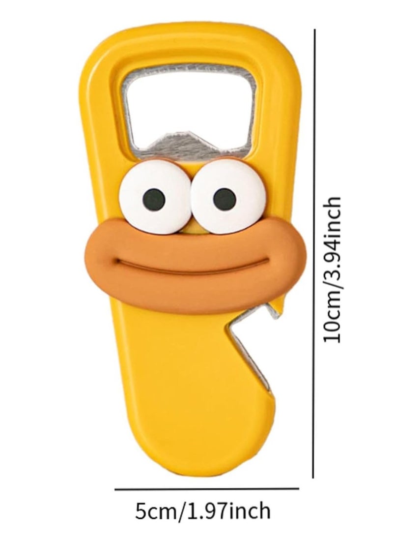 Bottle opener Can opener Cartoon creative manual can opener Can lid opening tool Suitable for club party Yellow big mouth