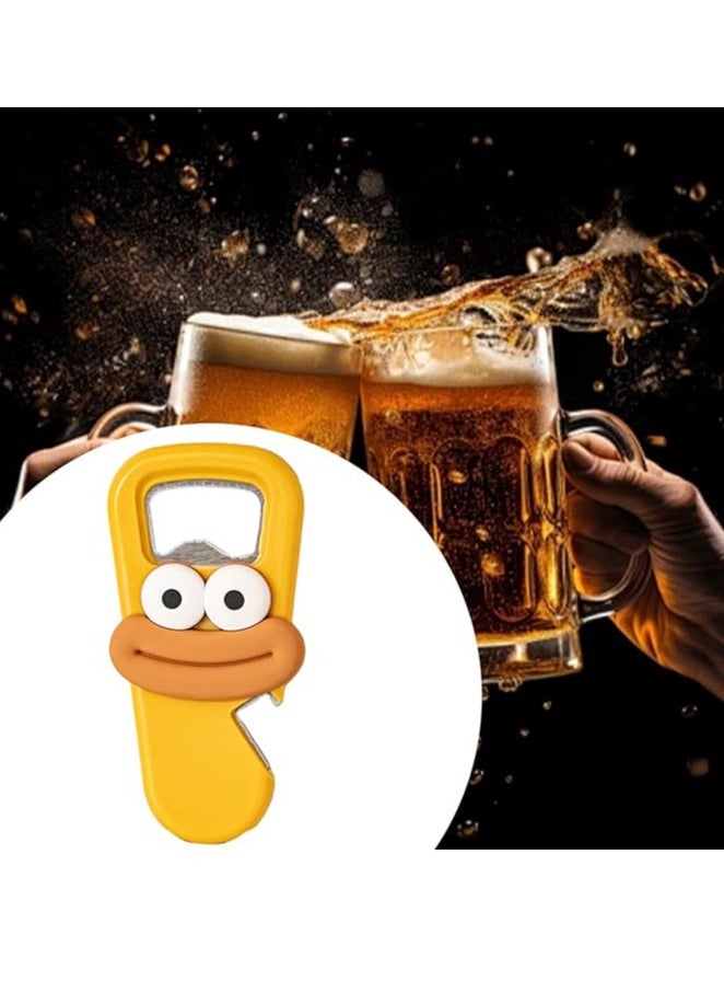 Bottle opener Can opener Cartoon creative manual can opener Can lid opening tool Suitable for club party Yellow big mouth