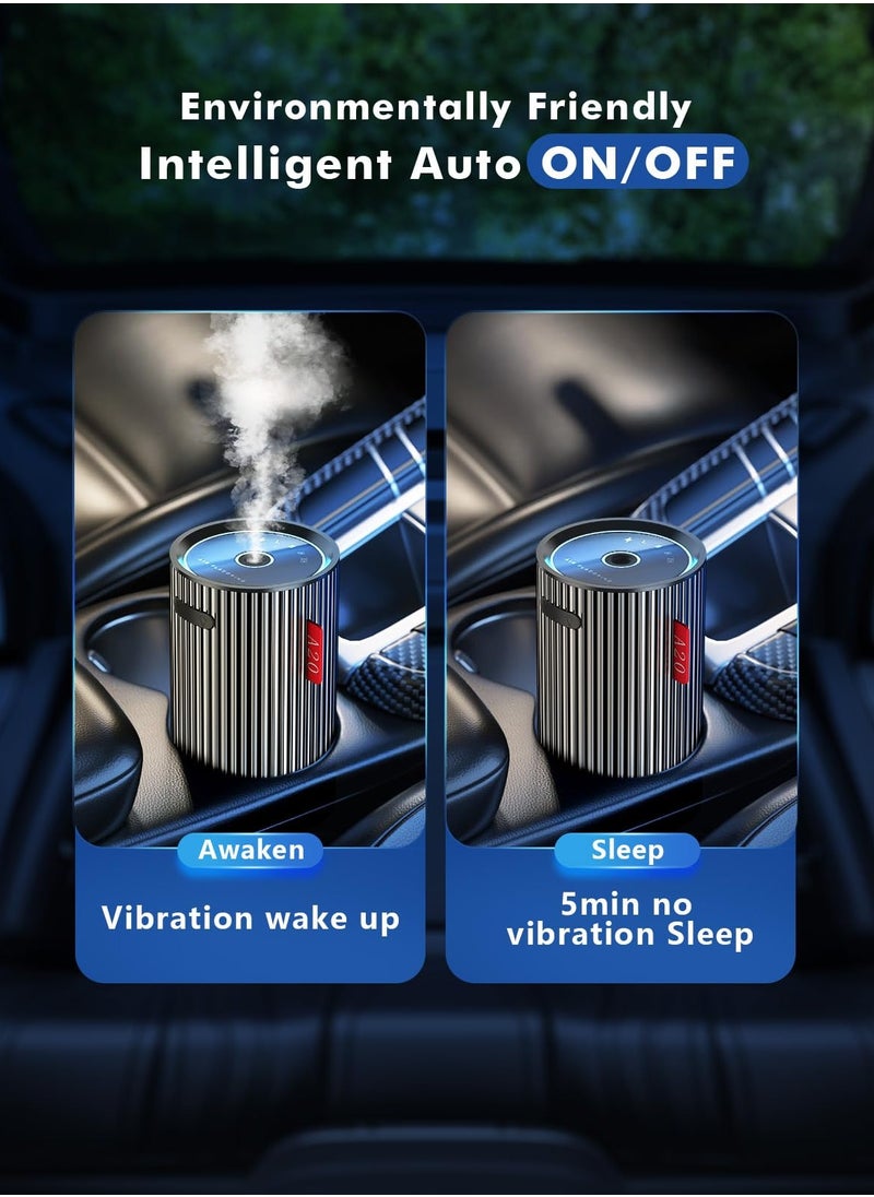 Car Air Fresheners Smart Auto ON OFF, Adjustable Concentration 70ml High Capacity, Super Quiet Cordless Aromatherapy Essential Oil Diffuser, for Car Office Home