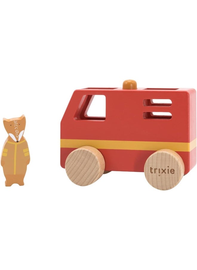 Trixie Wooden Animals Fire Truck Small