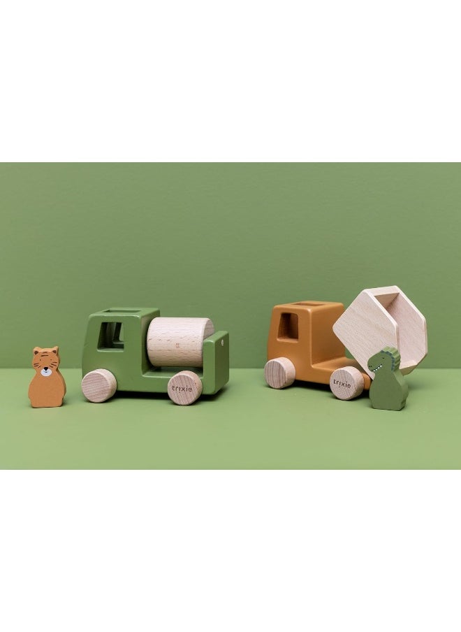 Trixie Wooden Construction Vehicles Animals set