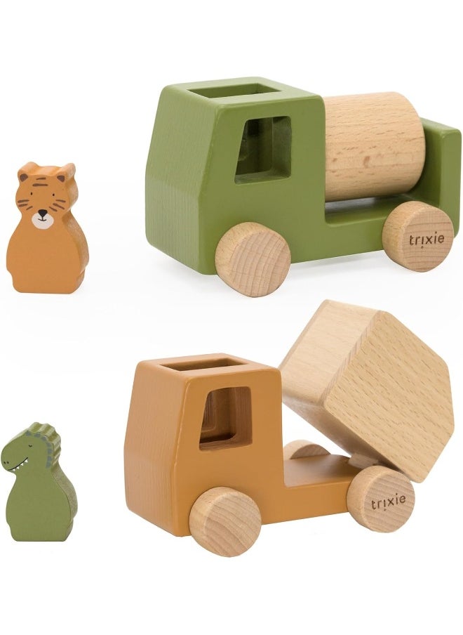 Trixie Wooden Construction Vehicles Animals set