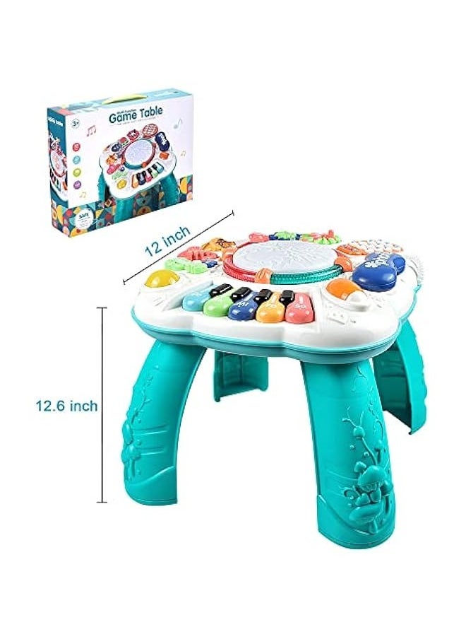 Baby Toys 6 to 12 Months,Activity Table Toy for Toddlers (Size: 11.8 x 11.8 x 12.2 inches)