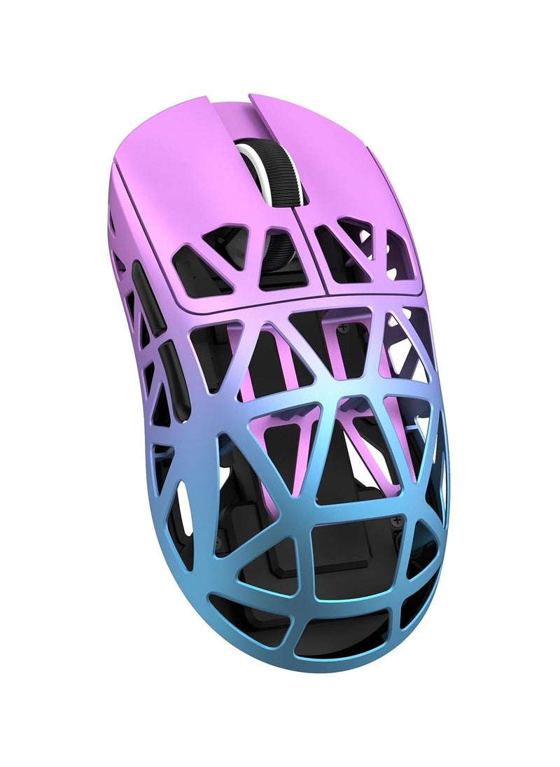Attack Shark R2 Wireless Gaming Mouse, Superlight Magnesium Alloy, PAW3950 42000 DPI Optical Sensor, 8000Hz Polling Rate, 2.4G/BT/Wired Programmable Mice for Win Mac Gamer (Purple Blue)