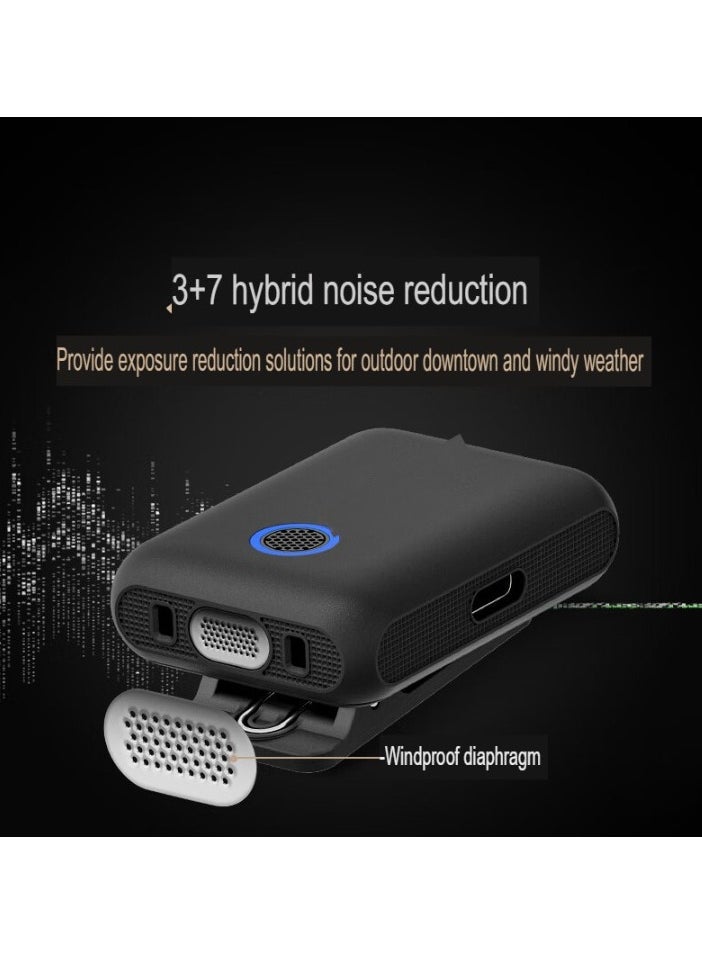 Blink500 B2 Wireless Lapel Microphone, Heavy Duty Speaker Microphone, Noise Reduction Radio Microphone, Wireless Microphone System For Camera Phones Computers, (One Drag And One)