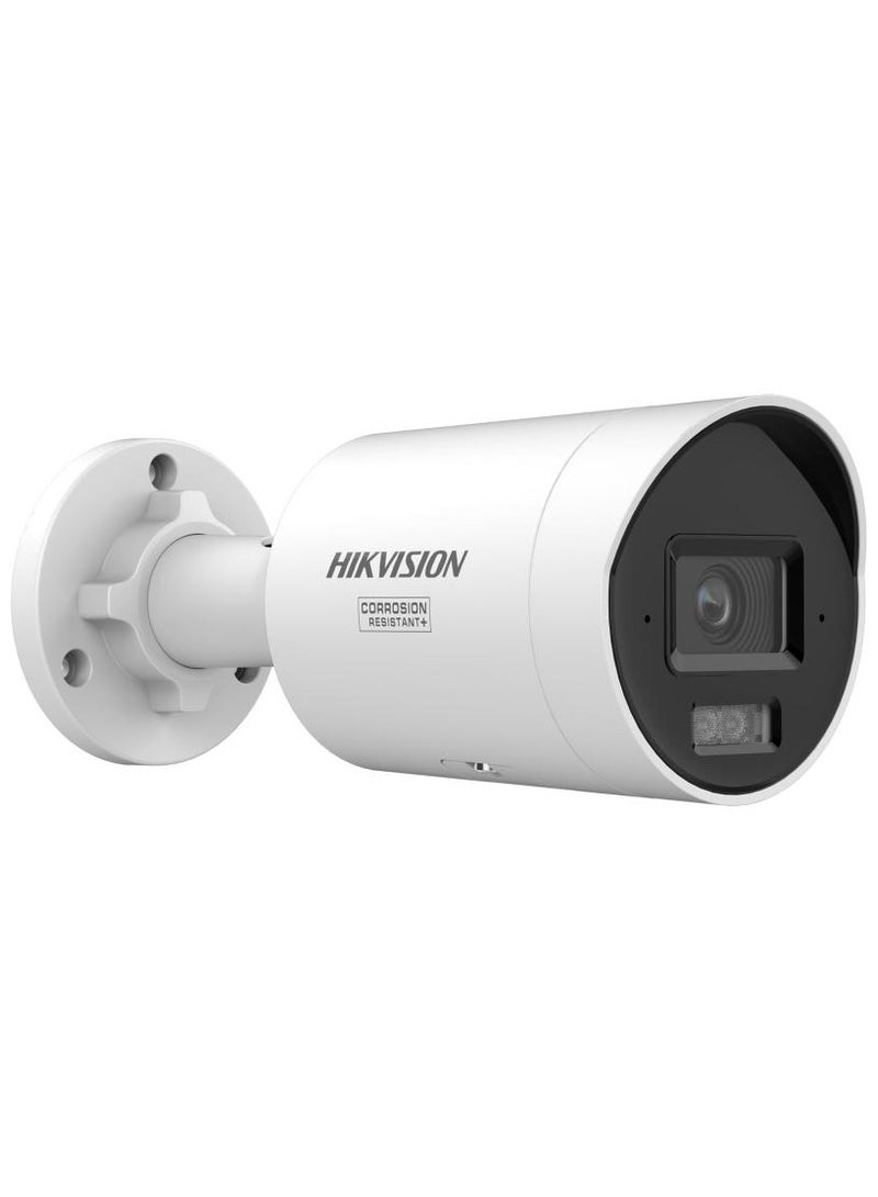 DS-2CD2047G3-LI(2U)Y 4 MP Smart Hybrid Light Bullet Camera, ColorVu Technology, IR & White Light, HikAI-ISP Noise Reduction, 130 dB WDR, Dual-Microphone Audio, 40m IR Range, Perimeter Protection, Person & Vehicle Detection, IP67, NEMA 4X, PoE, ONVIF, H.265/H.264 Compression, MicroSD Storage (Up to 512GB)