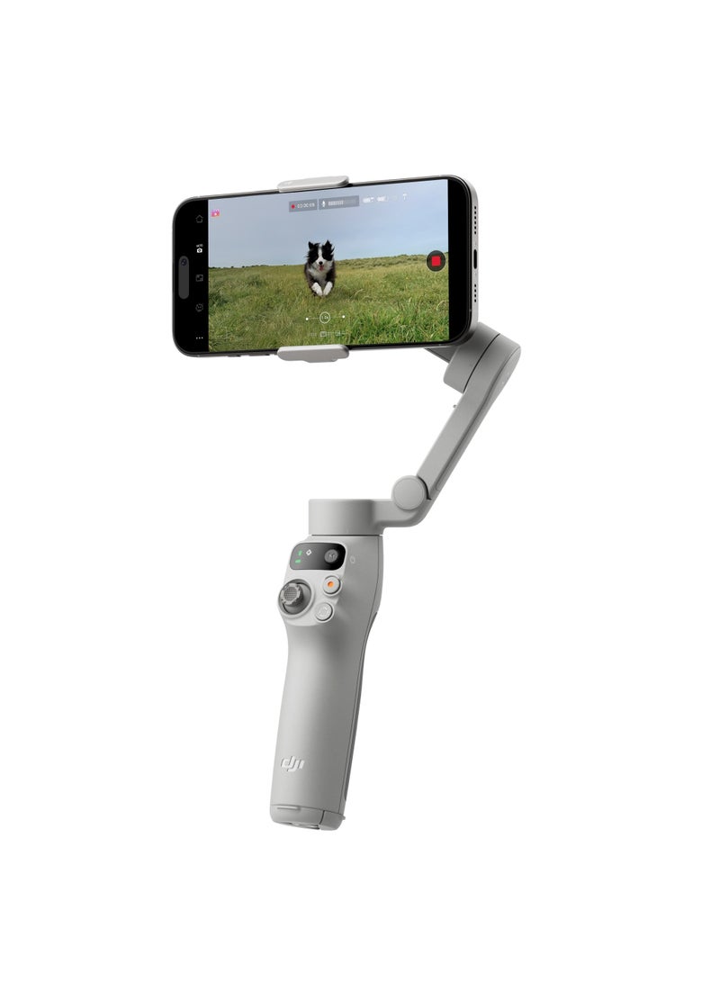 Osmo Mobile 7 Gimbal Stabilizer for iPhone, Android, Built-in Tripod, Ultra-Light, Comfortable Grip, 3-Axis Phone Gimbal, ActiveTrack 7.0, ShotGuides, One-Tap Edit, 10hrs Use, Phone Charging, Gray