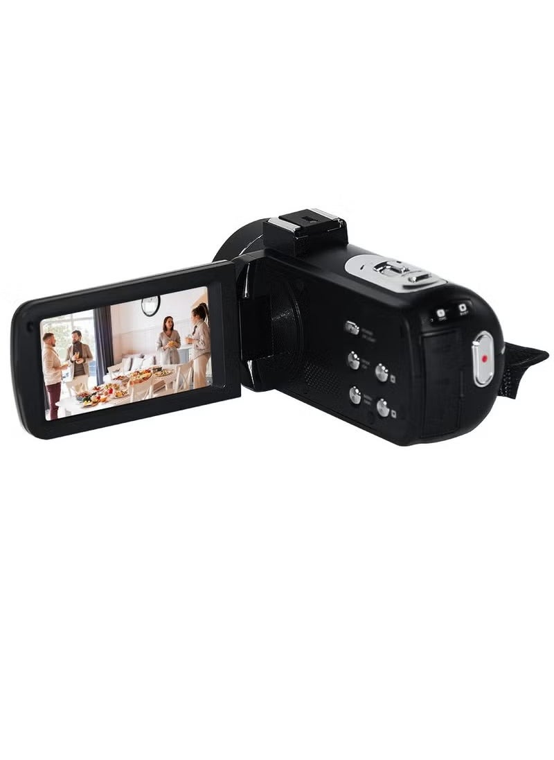 Digital Camera, 4K Ultra HD Handheld DV Professional Digital Video Camera, Face Detection Action Camera With Anti Shaking For Video Event Photography, (Standard Black Plus Batteries Plus Remote)