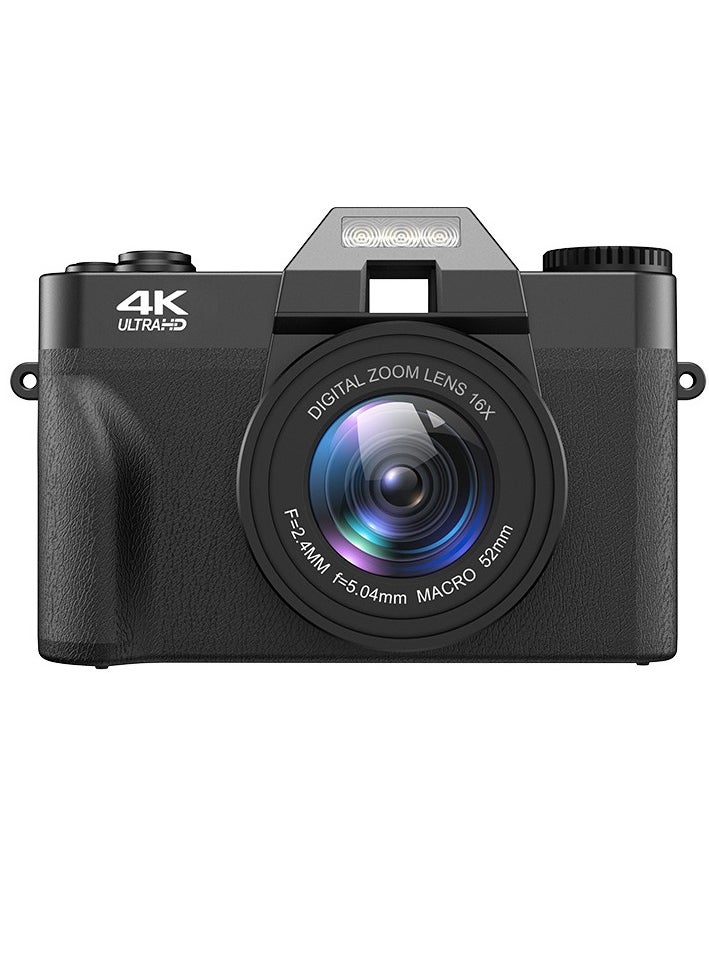 4K 48MP Digital Camera, Compact And Durable Video Camera, Lightweight And Portable Action Camera With Auto Focus, Video Camcorder For Event Video Recording Photography, (1pc, Black)