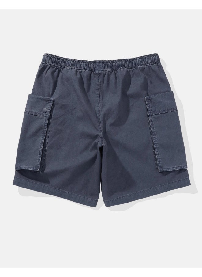 Linen Blend Cargo Shorts