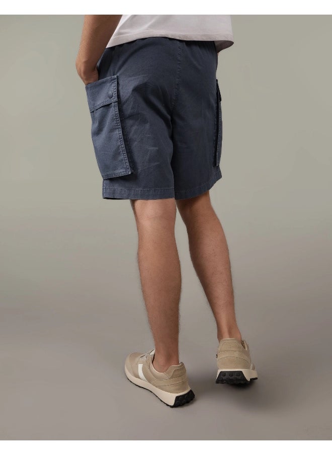 Linen Blend Cargo Shorts