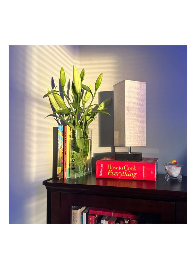 SYOSI Acrylic Transparent Vase, Aesthetic Room Decor, Artistic and Cultural Flavor Decorative Vase, for Unique Home Bedroom Office Accent, A Book About Flowers