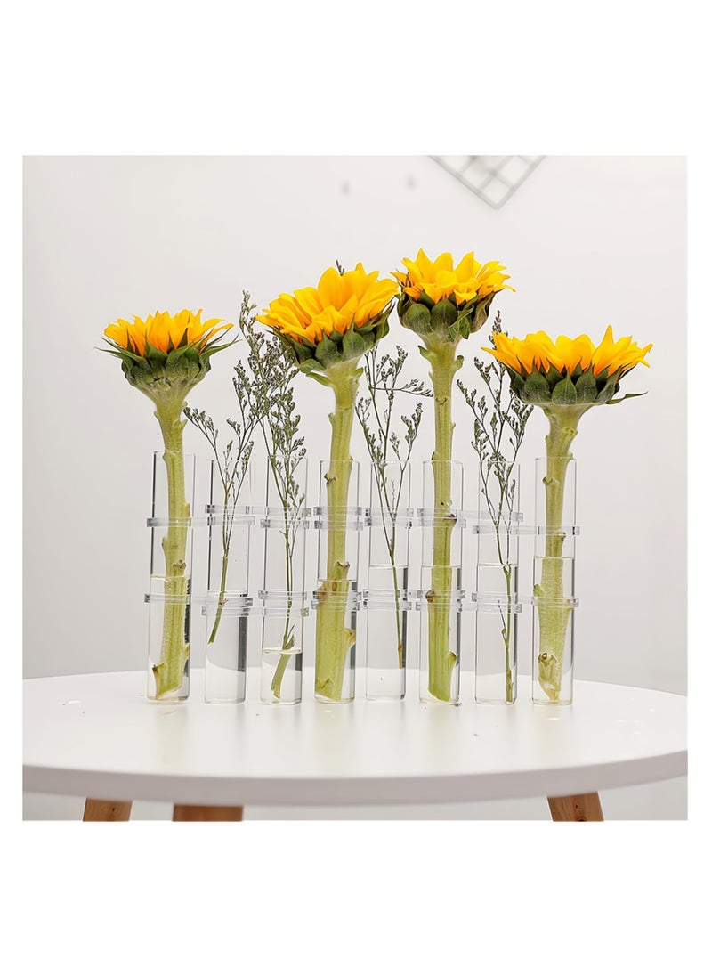 Test Tube Vase, Glass Flower Vases Hydroponic Glass Vase Desktop Plant Terrarium Planter 18x3CM