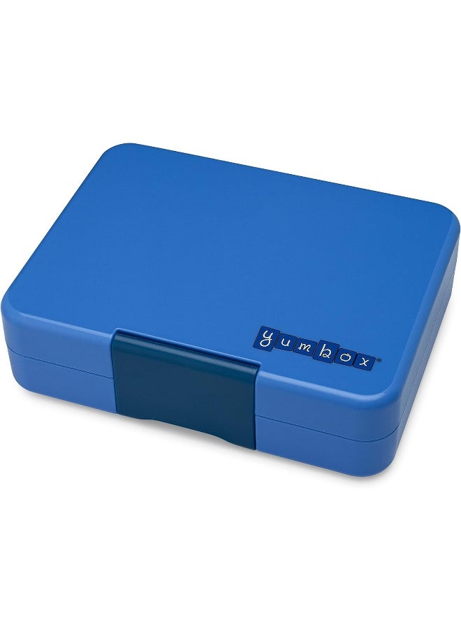 Yumbox Surf Blue Snack Box with Dinosaur Tray - 3-Compartment Bento 6.7x5.1x1.8 | Kid-Friendly | Healthy Snacks | BPA-Free & Easy Clean