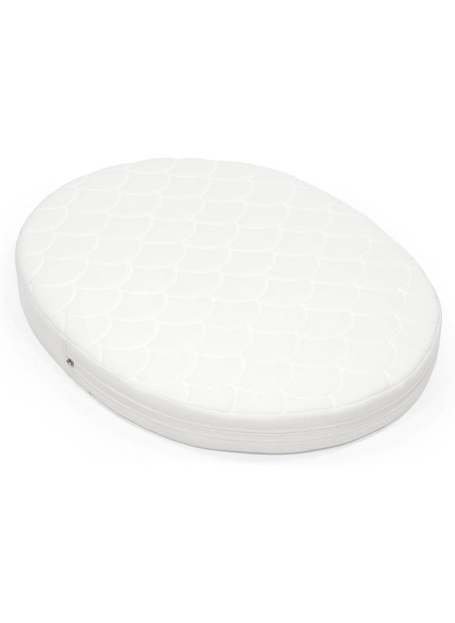 Sleepi Mini Mattress For Baby Crib Breathable 3D Mesh For Safe Sleep Comfort And Support Washable White