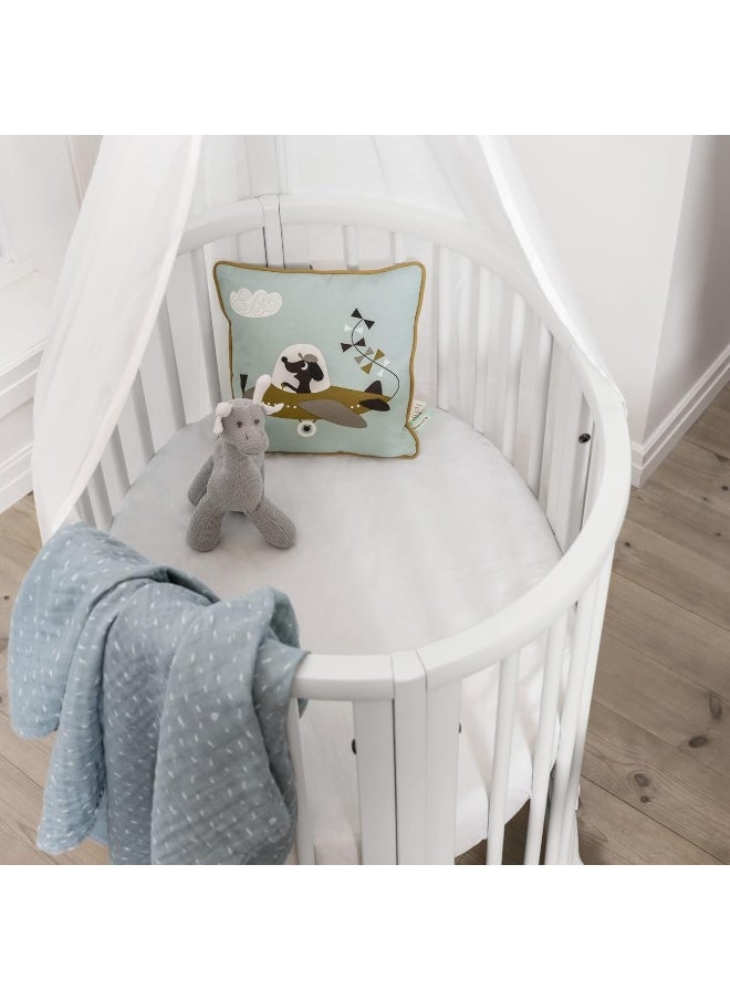 Sleepi Mini Fitted Sheet Soft Sheets For Sweet Dreams Made For The Oval Sleepi Mini Mattress Safe, Stylish And Washable 100% Fine Cotton Percale White