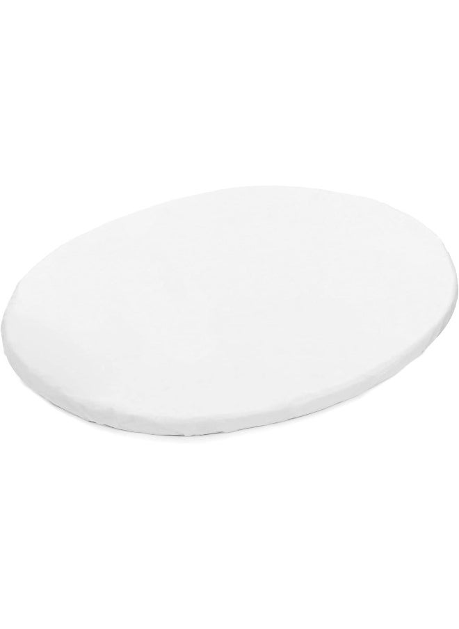 Sleepi Mini Fitted Sheet Soft Sheets For Sweet Dreams Made For The Oval Sleepi Mini Mattress Safe, Stylish And Washable 100% Fine Cotton Percale White