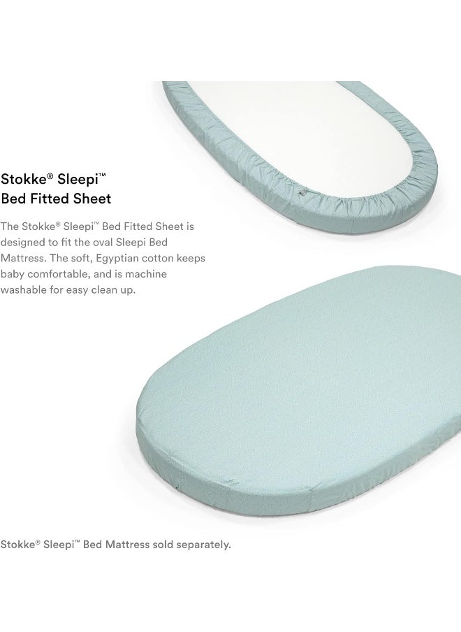 Sleepi V3 Bed Fitted Sheet, Dots Sage