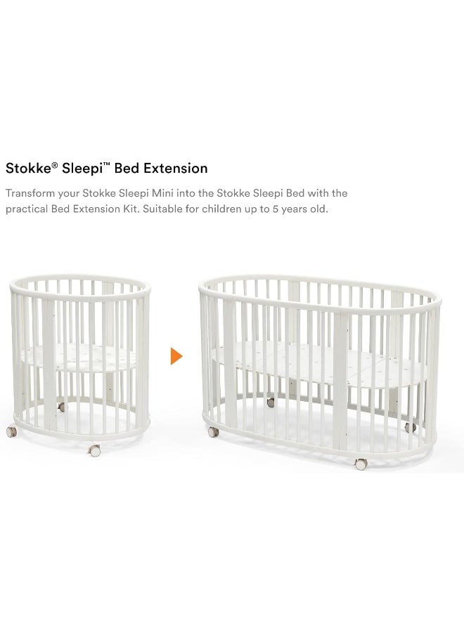Sleepi Baby Bed Extension Convert Sleepi Mini Crib Into Sleepi Bed Suitable For Children Up To 3 Years Mattress Sold Separately Extends Bed To 127 Cm , 50 Inches  White