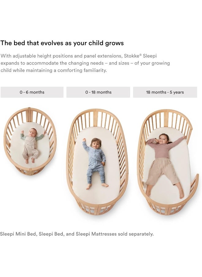 Sleepi Baby Bed Extension Convert Sleepi Mini Crib Into Sleepi Bed Suitable For Children Up To 3 Years Mattress Sold Separately Extends Bed To 127 Cm , 50 Inches  White