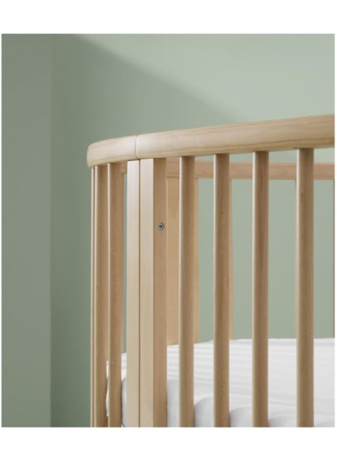 Sleepi Baby Crib/Bed Baby Bed For 0-36 Months Adjustable, Stylish And Flexible Optional Extension Kit For Children Up To 10 Years Old Natural